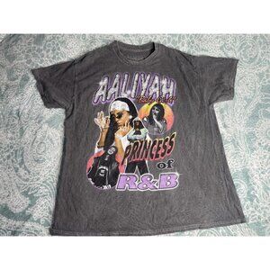 Aaliyah Princess of R&B Graphic T Shirt Size XL Vintage‎ Inspired Gray